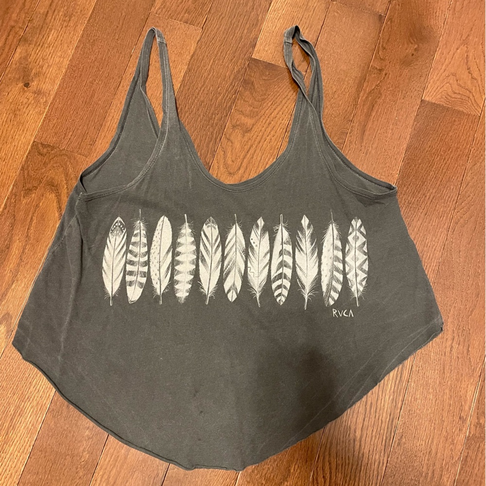 RVCA feather shirt, festival tank